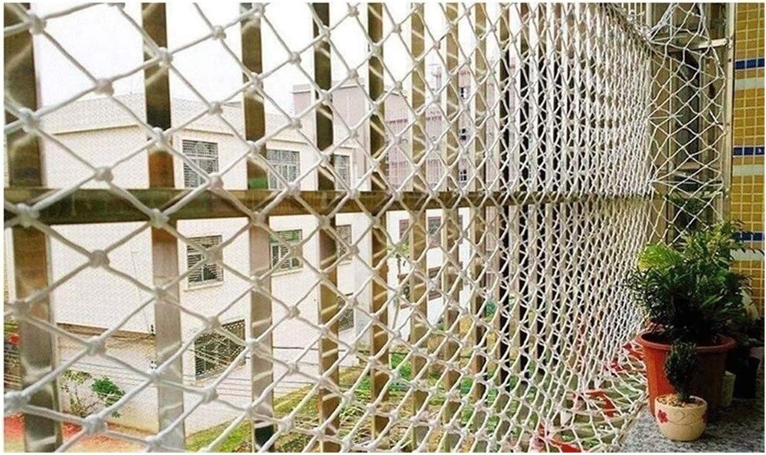 DENGJU White Nylon Multi-Purpose Child Safety Net, Cargo Trailer Netting Indoor Decoration Garden Netting, Indoor Protective Nets for Chlid Pet (Size : 1x5M(3X16FT))