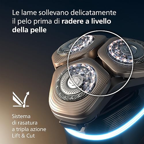 Philips Rasoir i9000 Prestige Ultra, rasoir électrique 100% étanche, technologie Skin IQ Pro, système Triple Lift & Cut, lames de précision NanoTech rotatives à 360°, 5 modes de rasage, XP9405/31 - 3