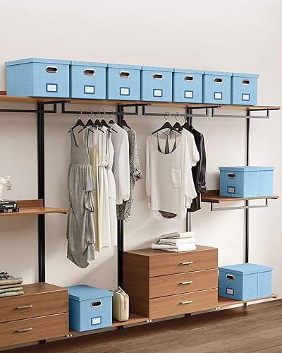 Vista 172 de Organizador de archivos en paquete de 2, caja archivadora portátil con tapa, compatible con carpetas tamaño carta/legal, organizador de documentos