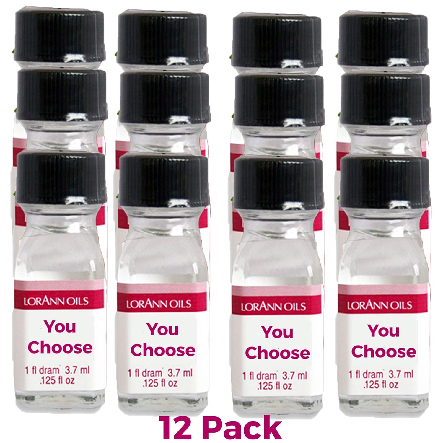 LorAnn SS flavors 12 pack of 1 dram bottles (.125 fl oz - 3.7ml) YOU CHOOSE THE FLAVORS Plus a 1 dram dropper