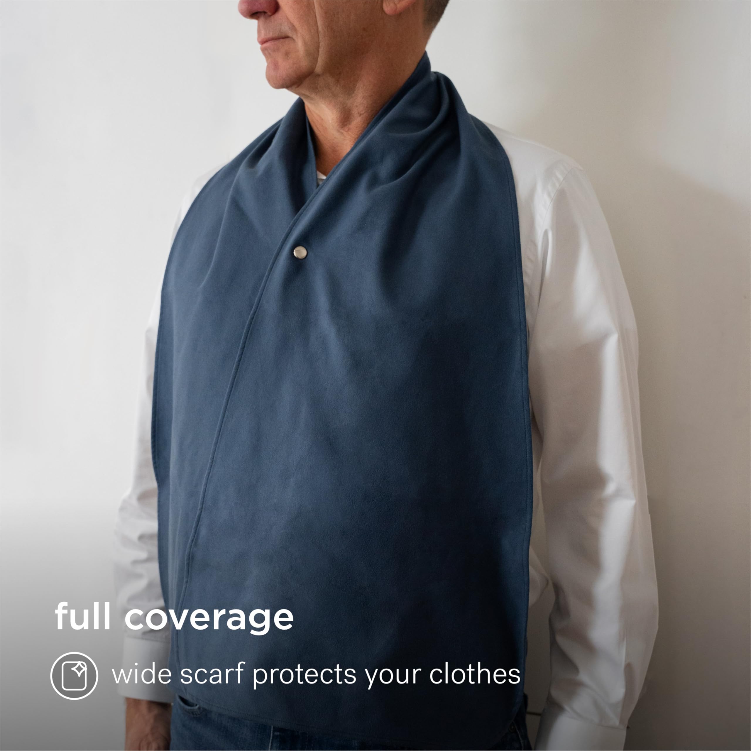 Smilo Lifelong Écharpe de dîner – Bavoir élégant pour adultes avec fermeture magnétique – Bavoir lavable – Protection discrète contre les taches pour un usage quotidien - 3