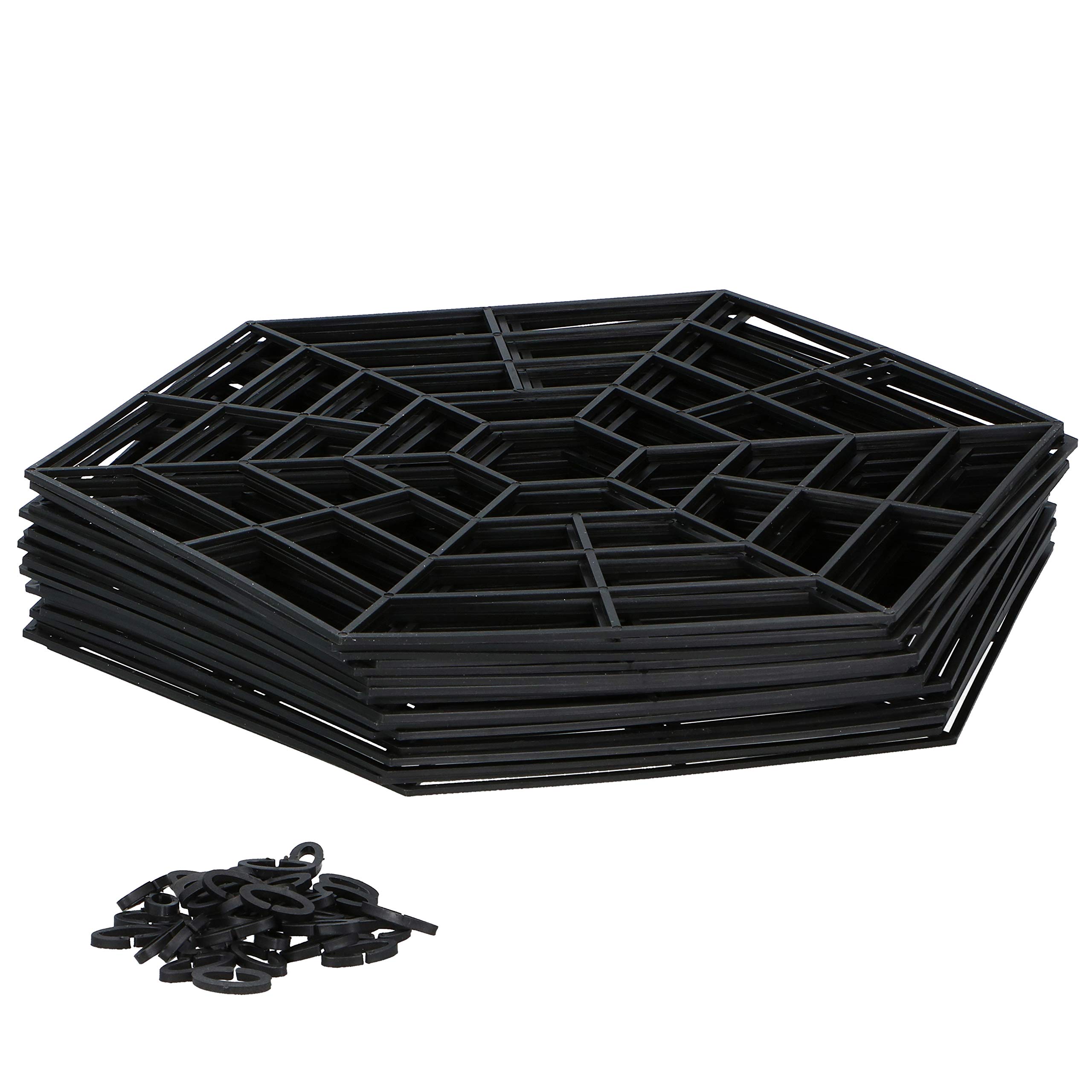 Red de plástico para protección de estanques de 20, 40 o 60 con conectores, protege el estanque de peces contra garzas, gatos y otros depredadores (juego de 20)
