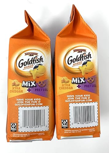 Miniatura 2 de Pepperidge Farms Goldfish (2 unidades) Mezcla con Xtra Cheddar y Pretzel  Dos bolsas de 6.6 onzas (13.2 oz en total)