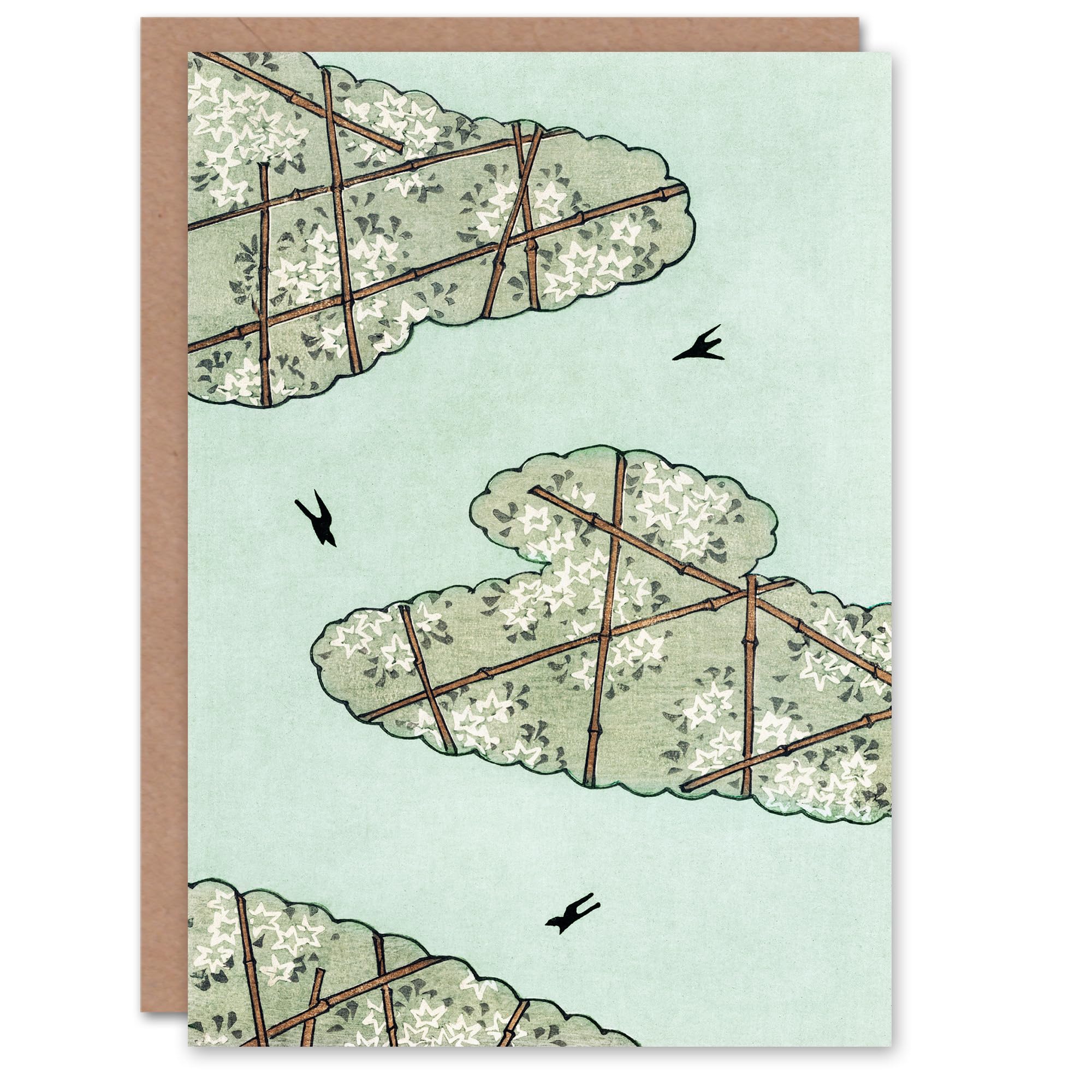 Artery8 Shin Bijutsukai Japanese Art Card Abstract Floral Sky Illustration