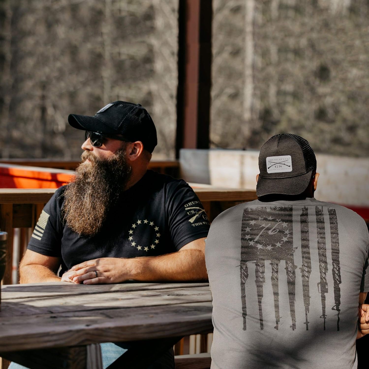 Grunt Style Betsy Rifle Flag Men's T-Shirt - Image 4