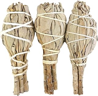Premium California White Sage 4 Inch Smudge Sticks - Torch Wands Home Cleansing, Fragrance, Meditation, Yoga, Blessing, Sm...
