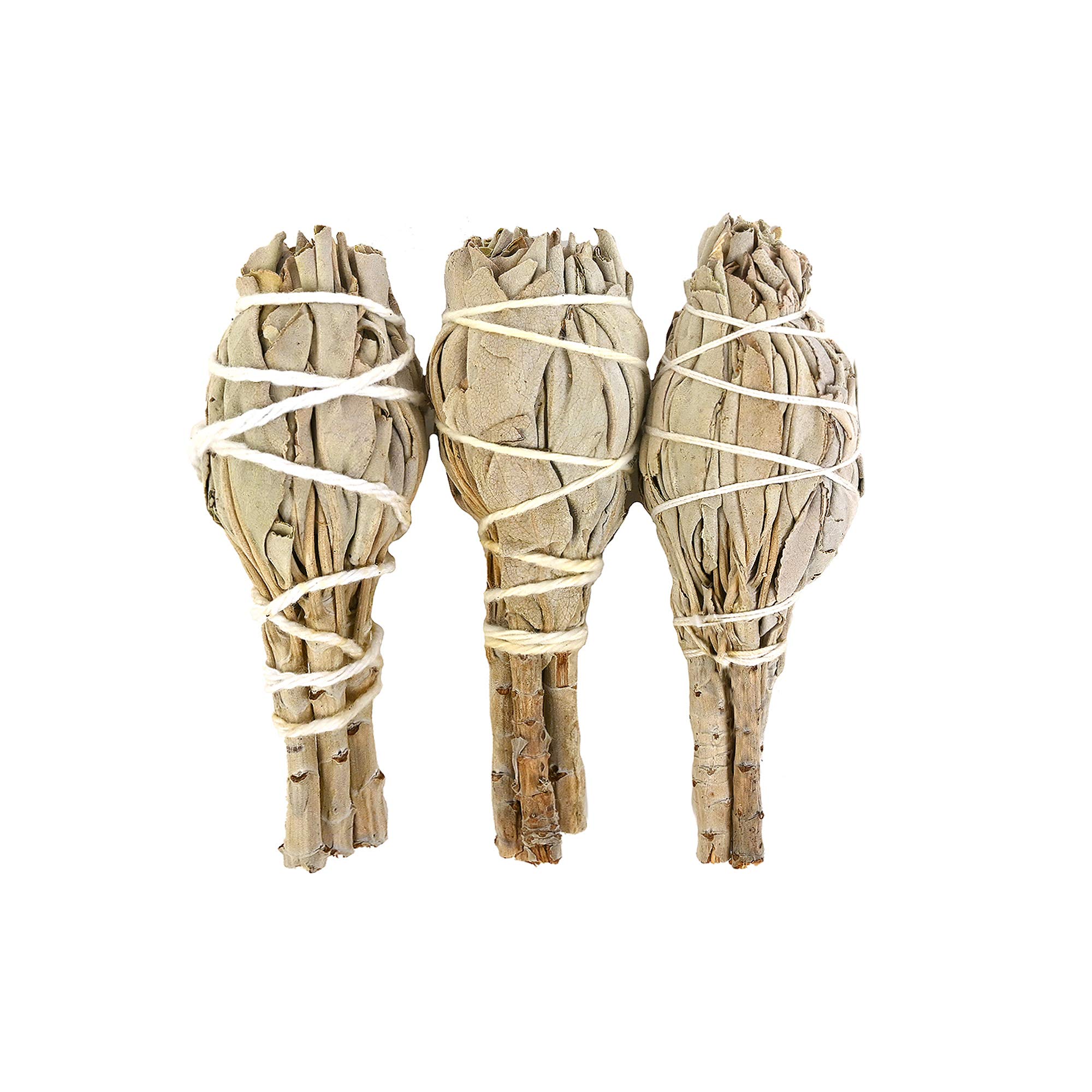 Incense Garden Premium California White Sage 4 Inch Smudge Sticks - Torch Wands Home Cleansing, Fragrance, Meditation, Yoga, Blessing, Smudging Rituals, New Home (Pack of 3)