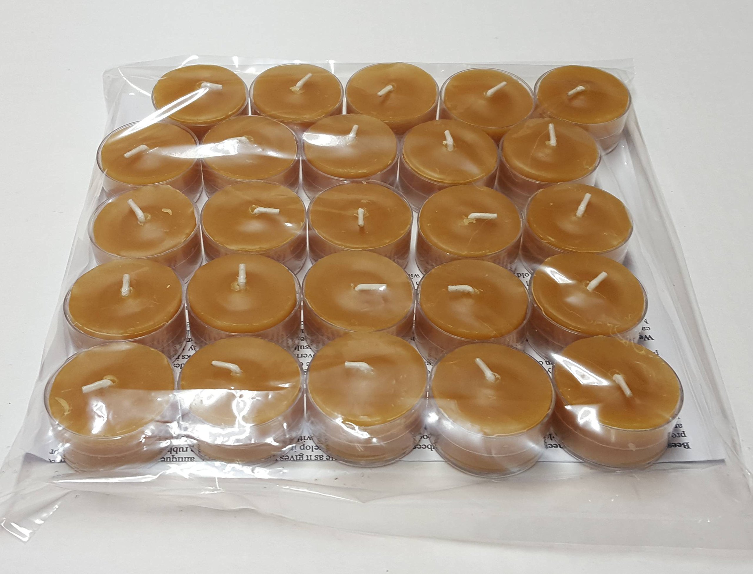 100% Beeswax Tea Lights - Pack of 40