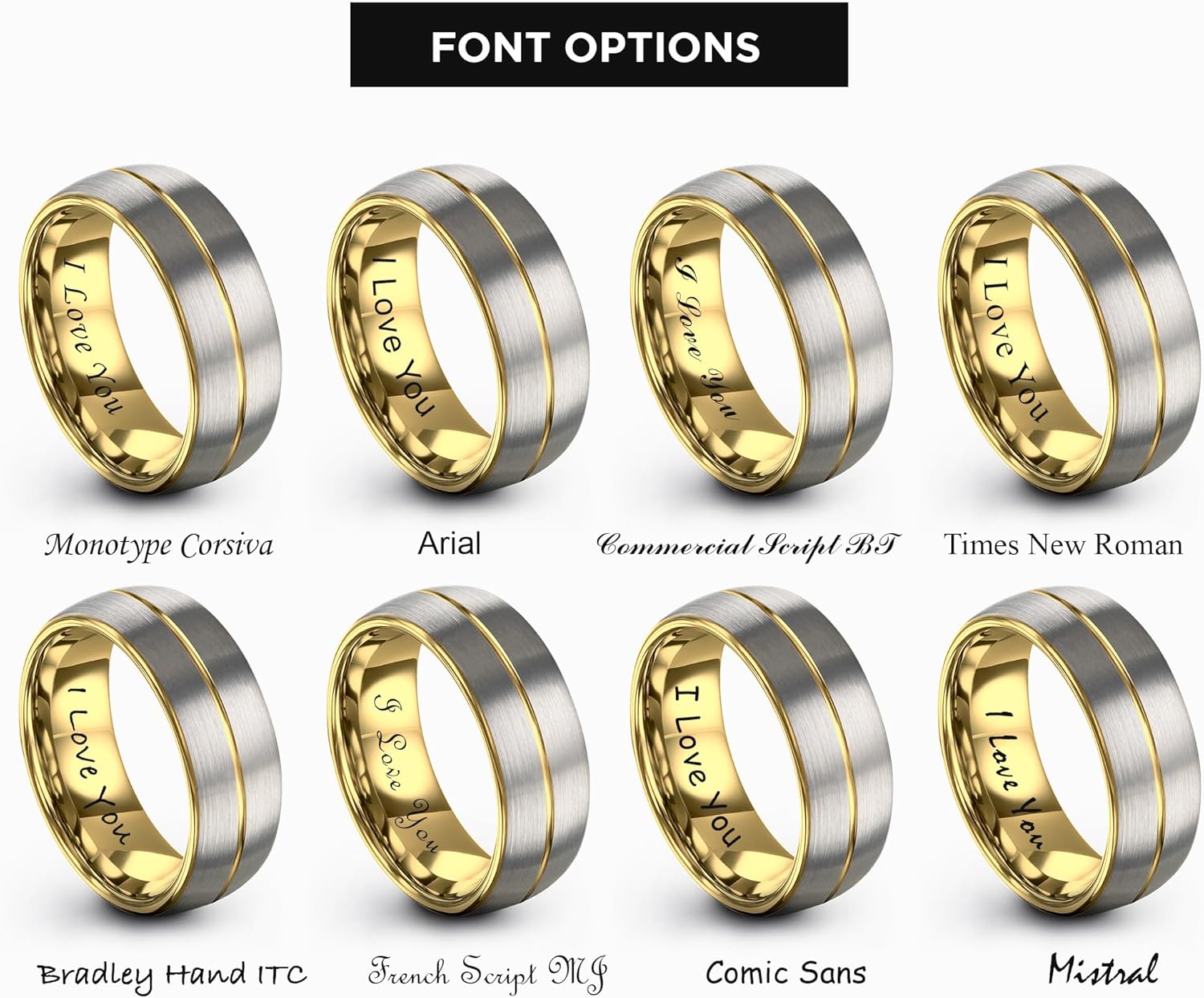Tungsten Wedding Band Ring 8mm Men Women Comfort Fit Grey Dome Polished