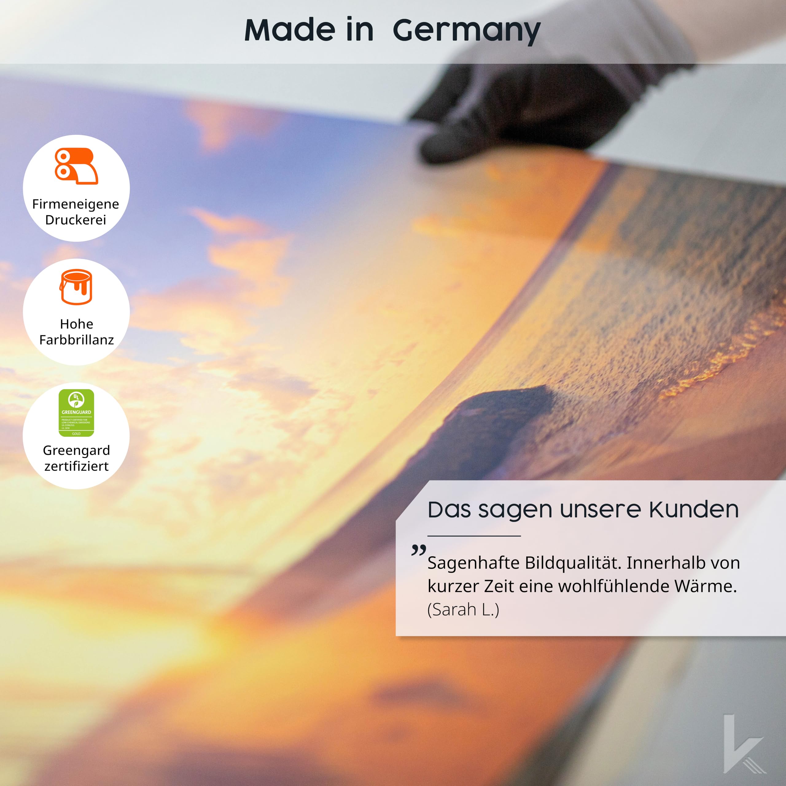 Könighaus Infrarotheizung Standgerät 1200 Watt Thermostat mobile Standheizung Sonnenaufgang