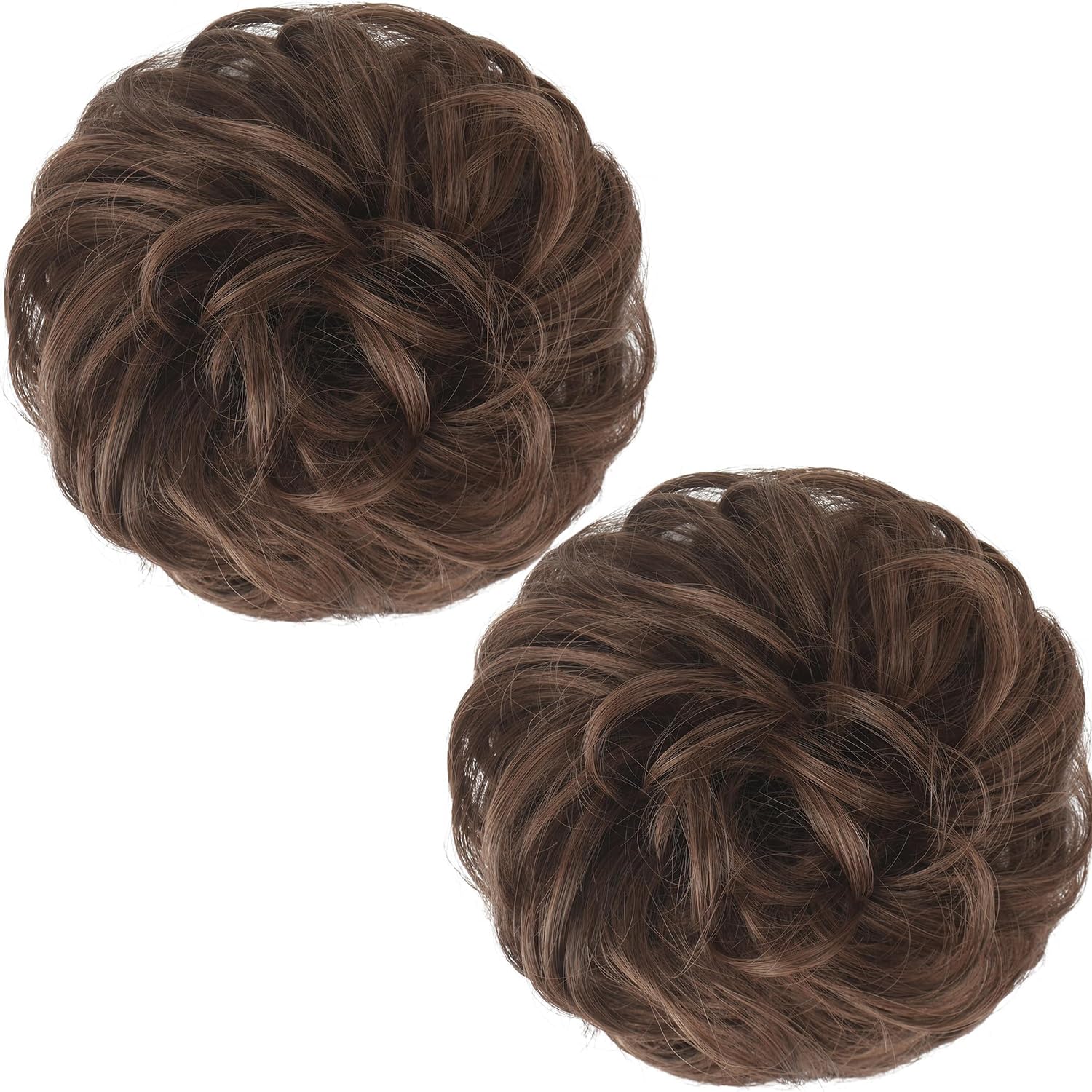 Synthetic Combo Pack Hair Bun Extension for Women & Girls – 40g Messy Style Clip-On Hairpiece with Natural Look, Lightweight Artificial Hair Bun for Everyday Wear, Parties & Styling (Brown)-image-47