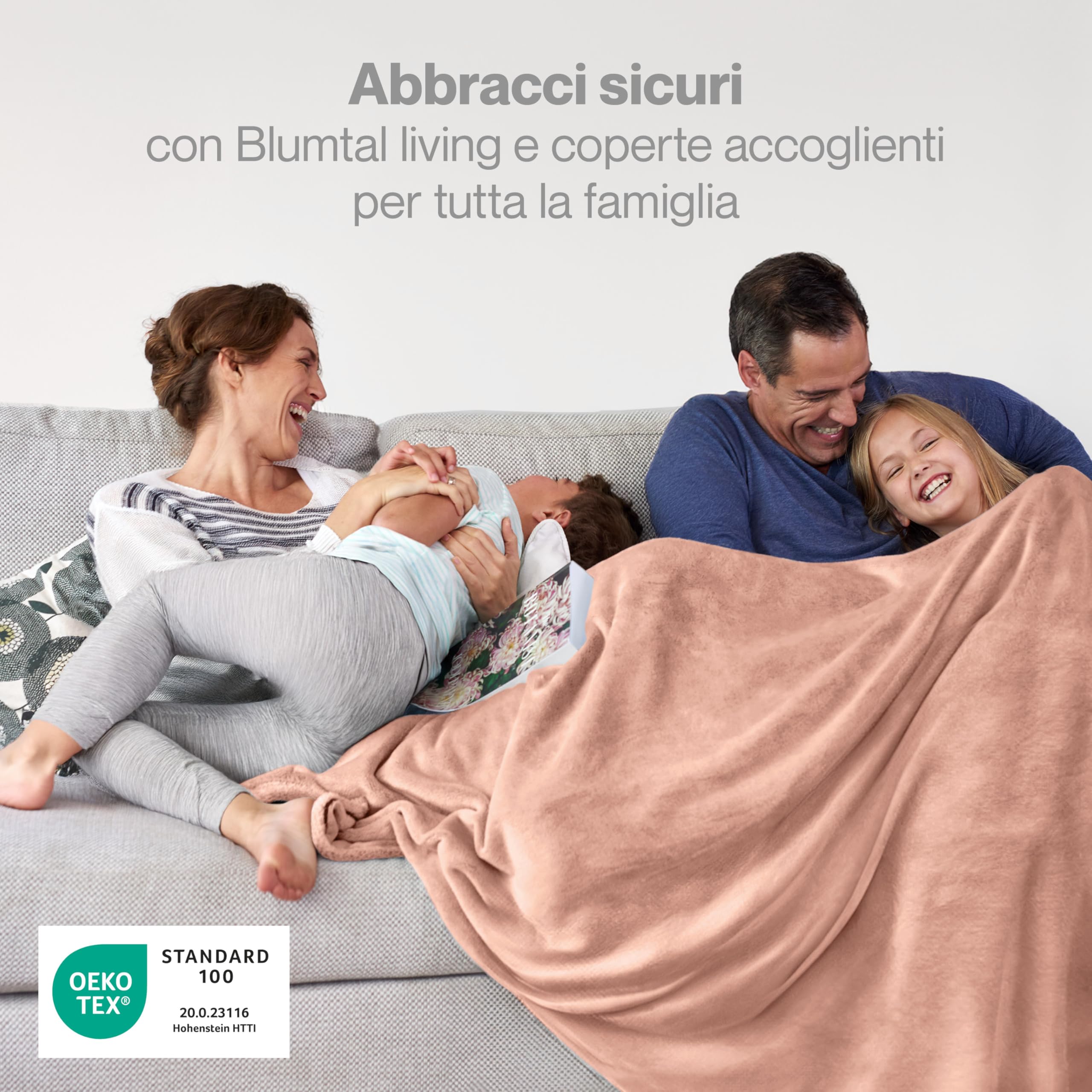 Blumtal Coperta Pile 270x230cm - Coperta Plaid Divano Super Morbida - Coperta Divano certificata OKEO-Tex - Coperta per Divano - Coperta Invernale - Coperte in Pail - Plaid Matrimoniale Pile in Rosa