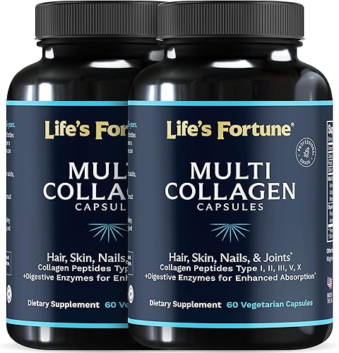 Cápsulas de proteínas hidrolizadas de múltiples péptidos de colágeno tipo I, II, III, V y X, alimentados con pasto, mezcla con enzima digestiva,