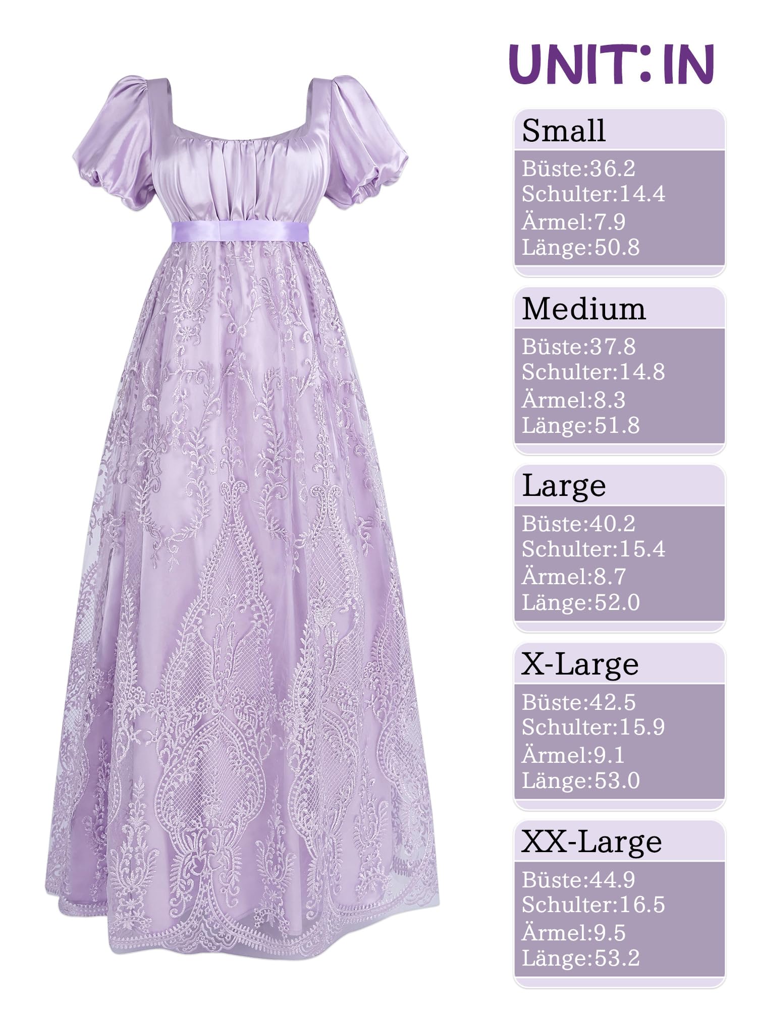 NSPSTT Renaissance Kleid Mittelalter Langes Kleid Viktorianisches Kleid Langes Kleid Gothic Kleid Regency Kleid
