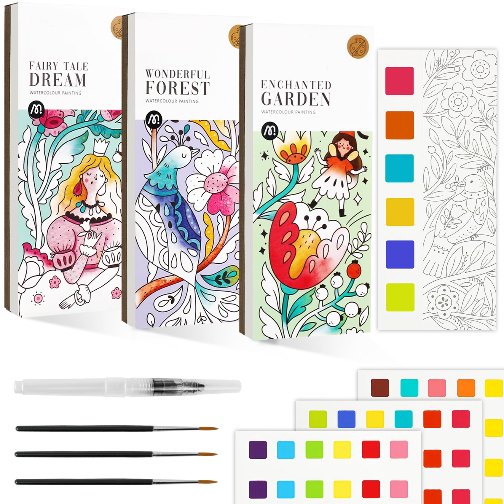 Amazon.com: JCREN Watercolor Painting Books, Pocket Watercolor Painting ...