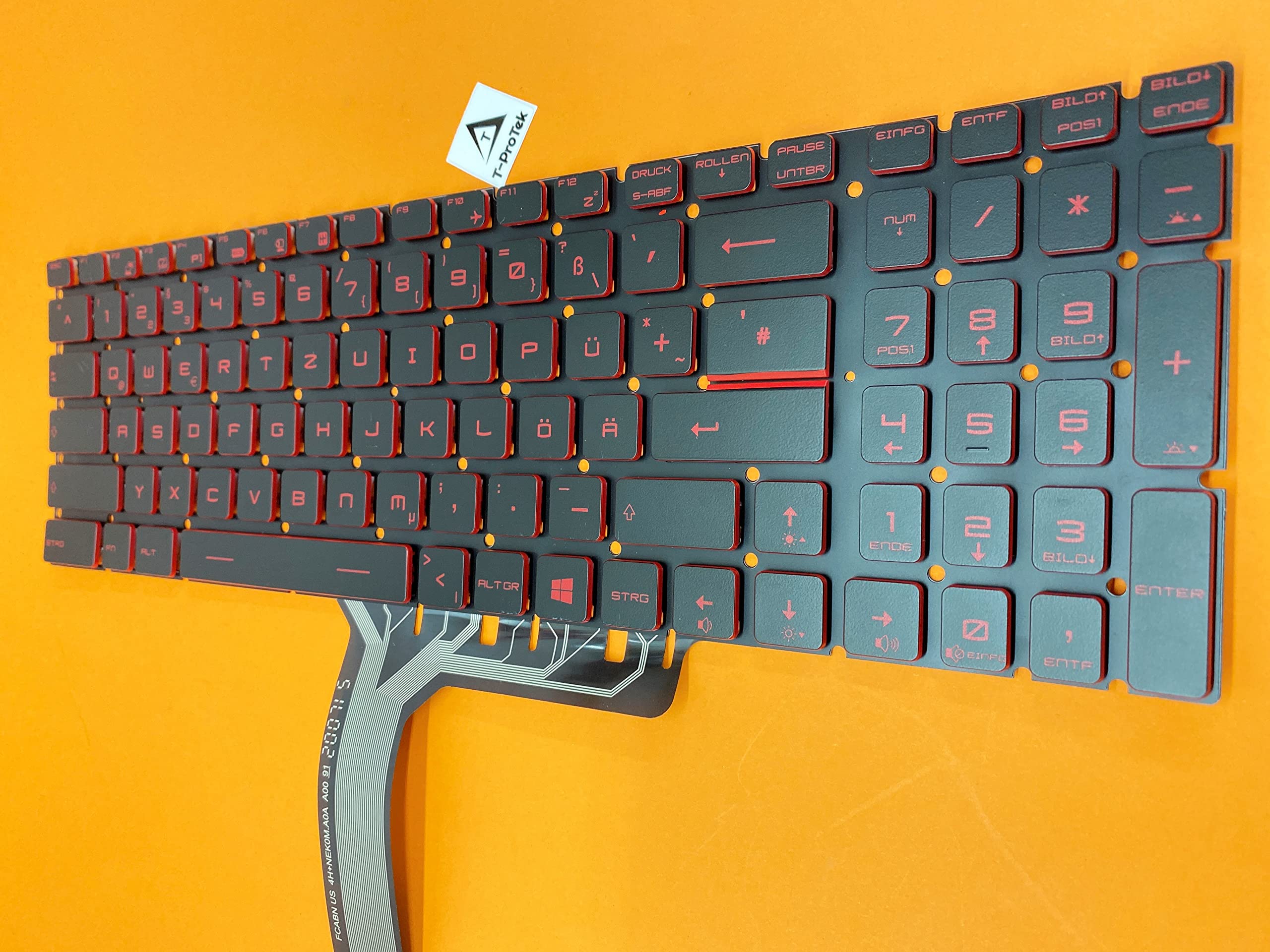 Teclado alemán compatible con MSI CX620/CX620X/CX620MX MS-1688