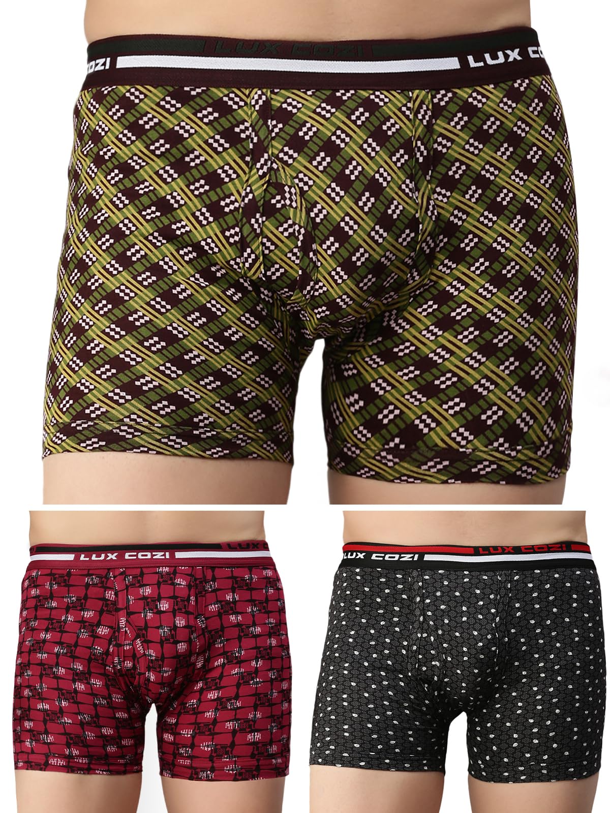 lux cozi Men's Cotton Outer Elestic Long Printed Trunk | Prints May Vary |-picture-43
