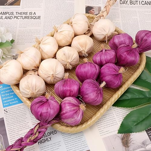 Miniatura 3 de Gresorth 2 piezas de cebolla artificial de cuerda de verduras falsas para el hogar, fiesta, Navidad, cosecha