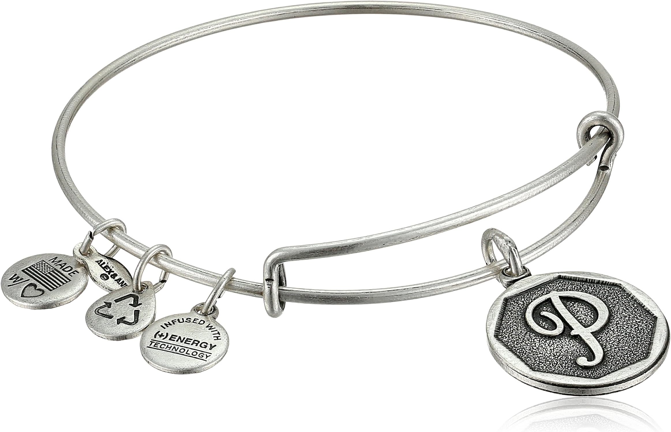 Alex and AniInitial Expandable Wire Bangle Bracelet, 2.5"
