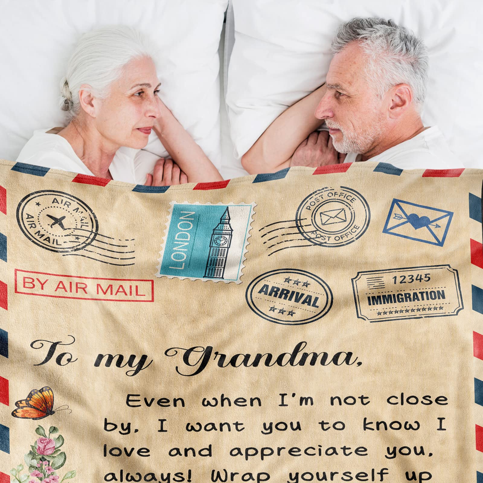 AJIIUSV Regali per nipote Coperta Nipote Coperte da Nonna Nipote Regali da Nonno Regali di compleanno dai nonni 127 x 152,4 cm