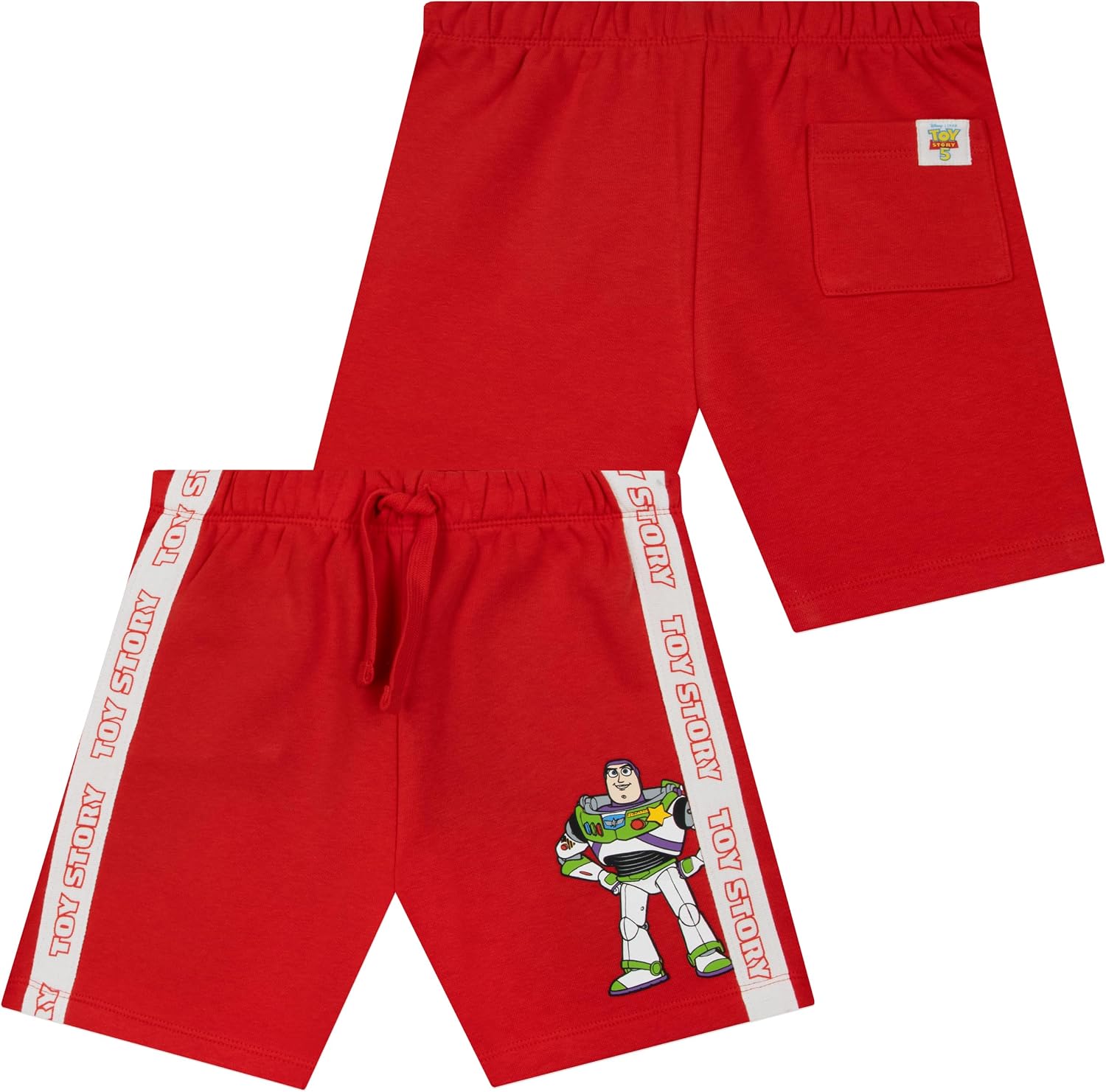 Disney Toy Story Outfit, Buzz Lightyear And Woody T-Shirt And Shorts For Boys, Short Sleeve Summer 2 Piece Set, Red 6