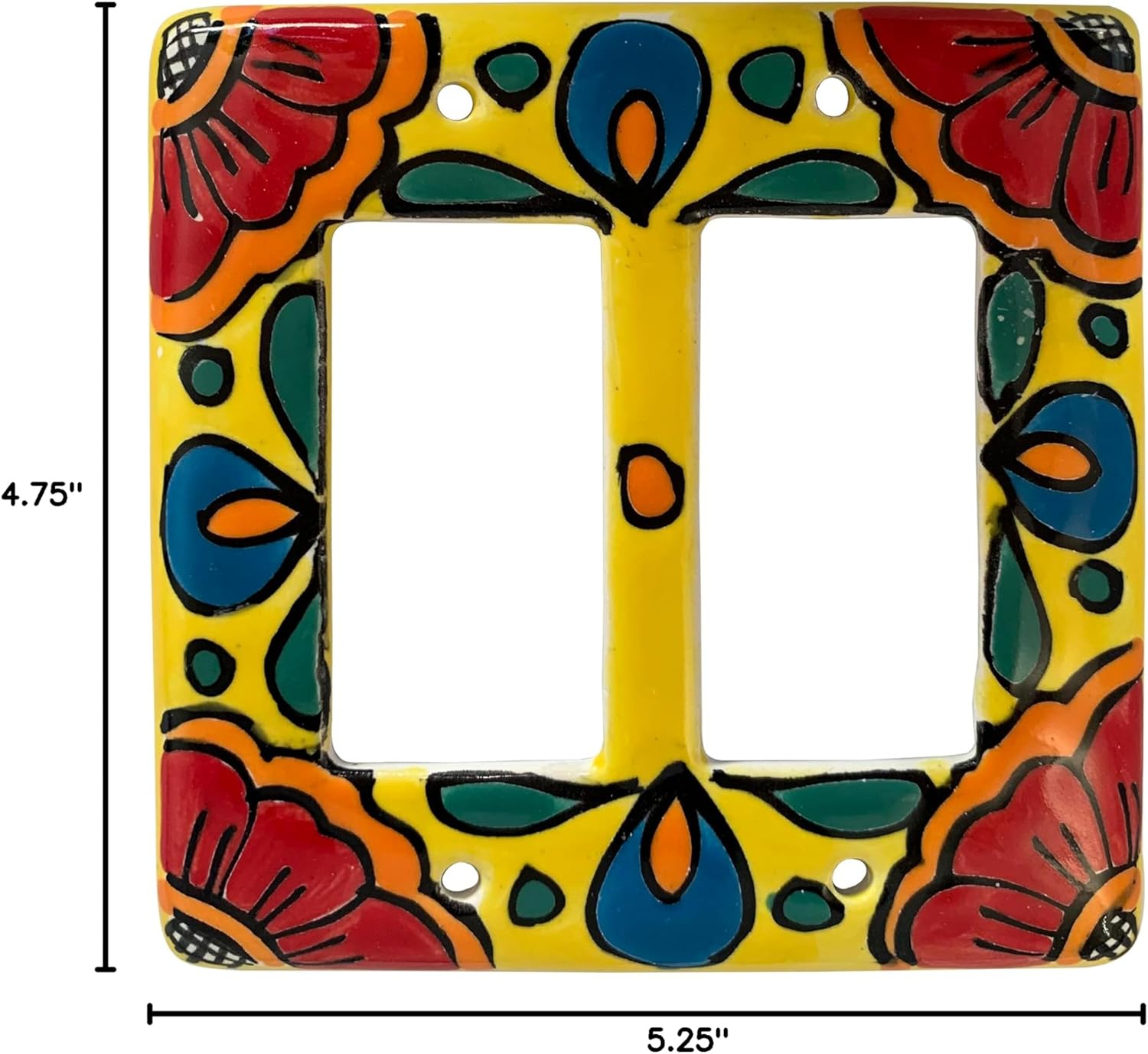 Canary Talavera Double Decora Switch Plate