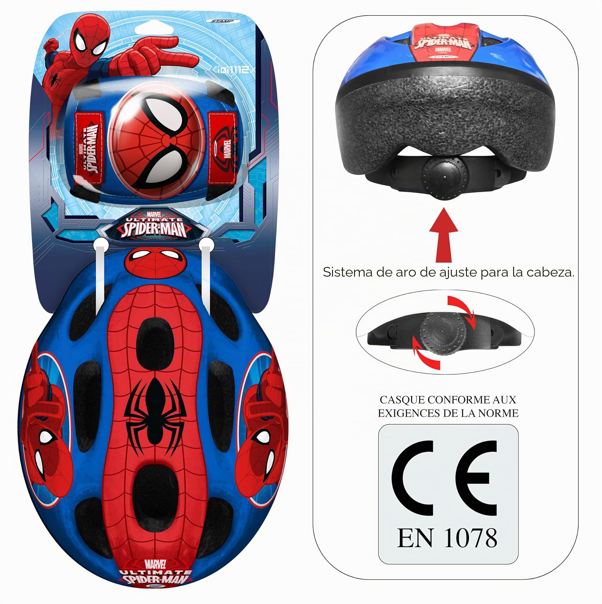 Stamp - Patines en línea 4 Ruedas - Ajustable Talla 30-33 - Spiderman