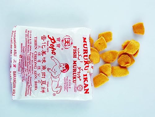 Miniatura 5 de Popo Malasia Fish Muruku Cracker Original Sabor Crispy Snack Time Biscuit Muruku Ikan Biskut Malasia Halal 24 x 042oz 847oz