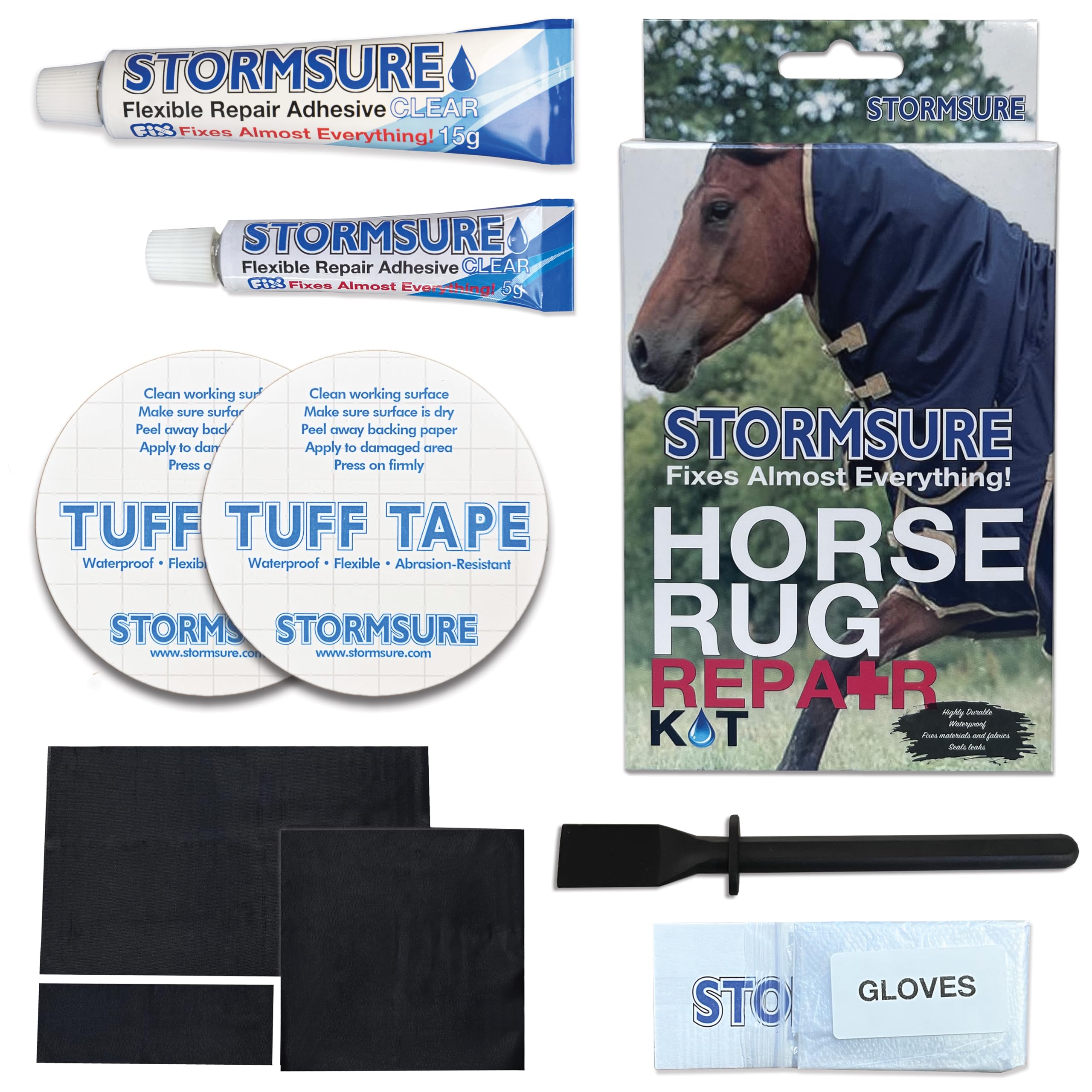 Stormsure Horse Rug Repair Kit - Key for Equestrian Gear Maintenance: Patch Holes, Repair Rips and Extend Rug Life