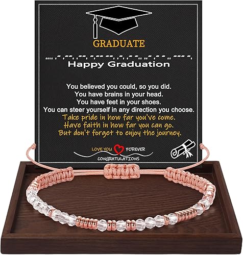 Btysun Morse Code Bracelets for Women Christmas Gift Stocking Stuffers for Teens Pink Braided Bracelets Inspirational Best Friend Birthday Gifts for Her High School Graduation Gifts for Her 2025 Mom Bracelet Jewelry