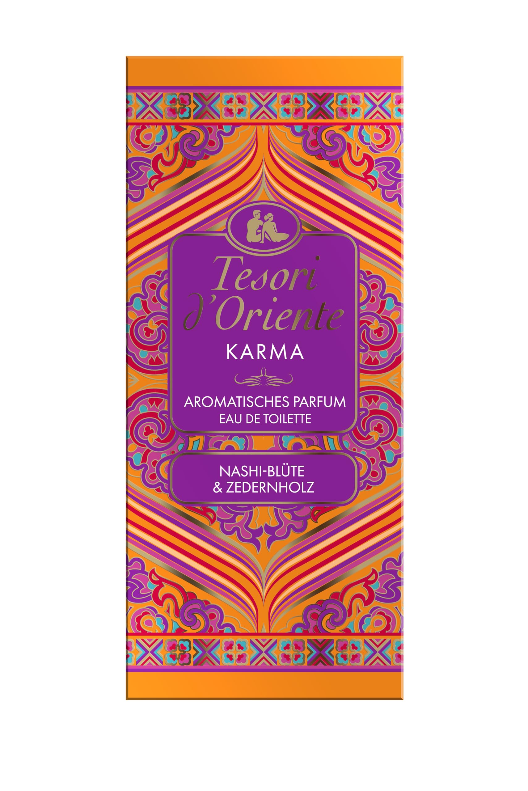 Tesori d'Oriente EDT Karma 100 ml - Aromatic Perfume with Lemon, Bergamot, Nashi Blossom and Cedar Wood in Aluminium Bottle for Body and Senses