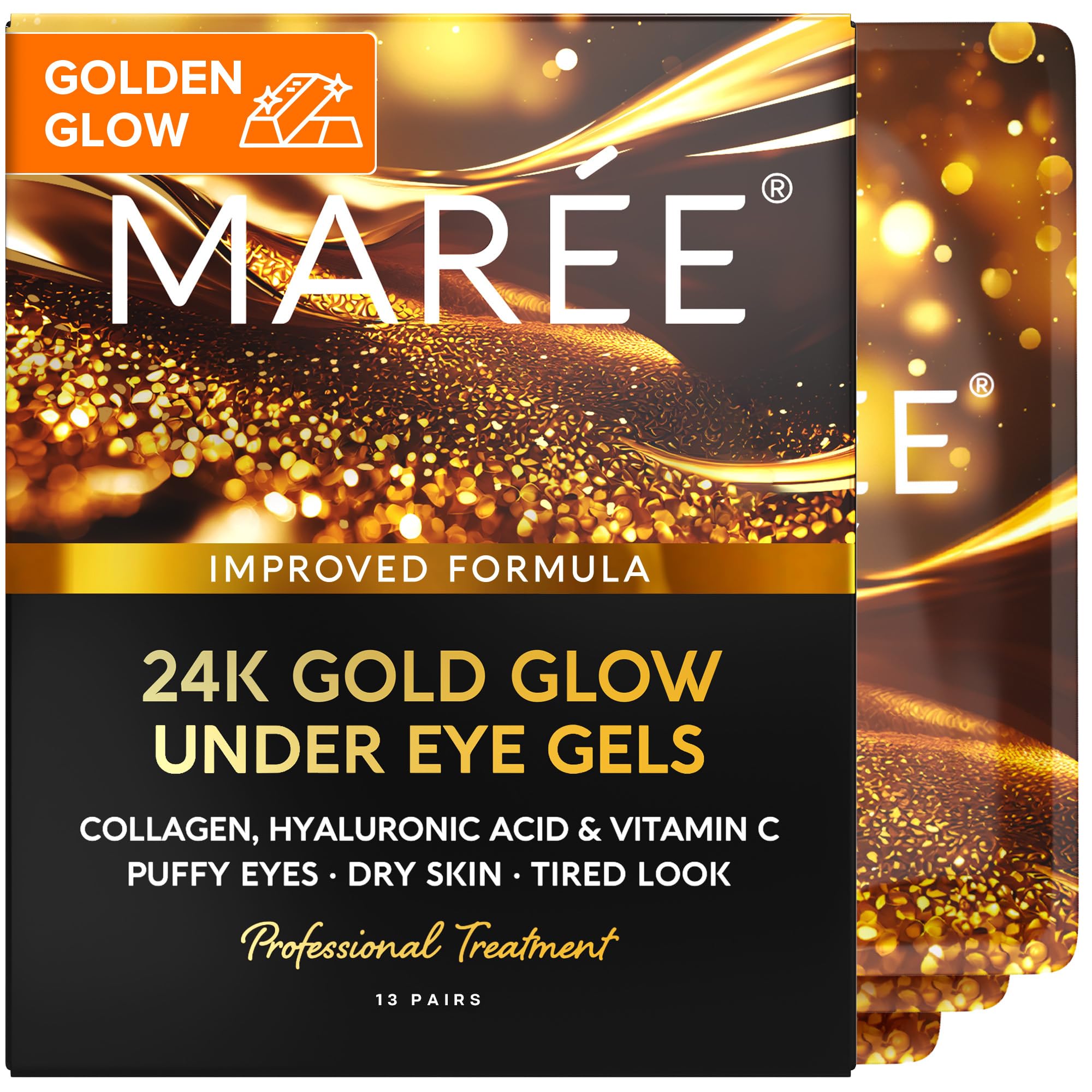 MAREE Golden Glow Eye Gels – Eye Zone Hydration Support – Designed for Comfortable Daily Use