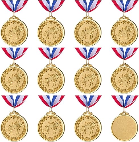 12 medallas de oro para juegos de voleibol deportivos para niños, recuerdos de fiesta, 2 pulgadas