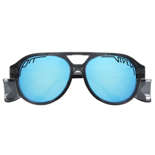 Pit Viper The Exciters Glacier Sunglasses I Z87+ Safety Rated Polarized Dual Lens I Retro Sport, No Slip Grip