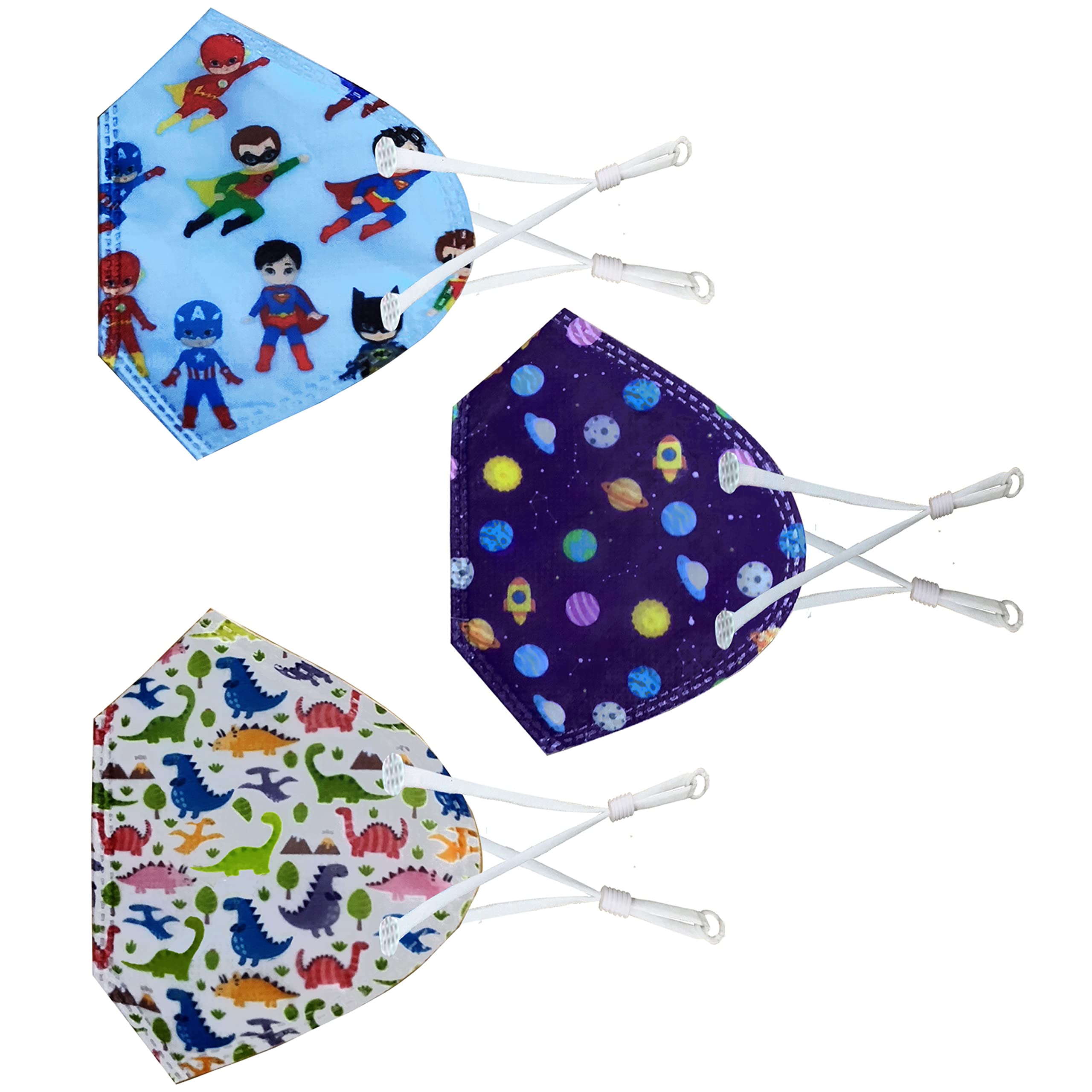 Nanofiber® kids Mask nano95 (Size 6-9 yr) for school kids,Small Dinosaurs set for girls and boys with Nose clip and adjustable ear loops (Pack of 3) (B09137WF1T) Amazon Price History, Amazon Price Tracker