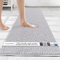 Vista 41 de MAYSHINE Tapete de baño de felpilla de chenilla Extra suave, súper absorbente, antideslizante Alfombra de microfibra esponjosa
