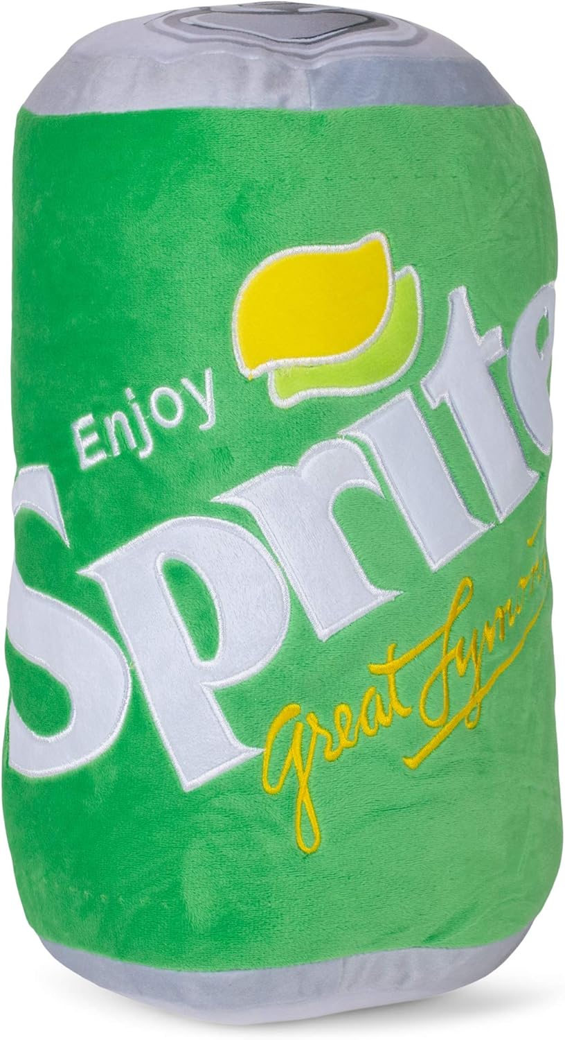 Mark Feldstein & Associates Sprite Can Classic Green 14 x 8 Polyester Fabric Soft Plush Throw Pillow