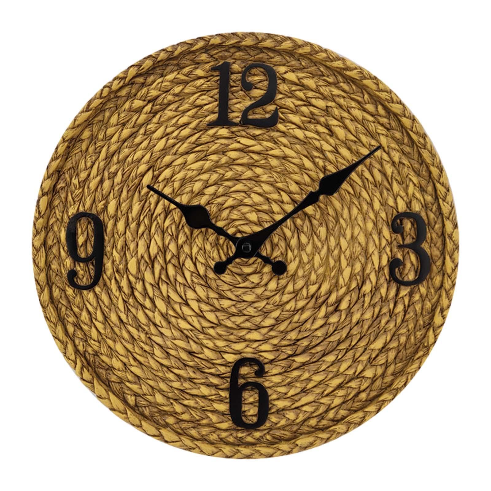 B Baosity Horloge Murale Extérieure en Résine étanche, Ronde, 30 Cm (12 Pouces), Décorative, à Suspendre Au Mur pour Salle de Bain, Jardin Ou Porche.