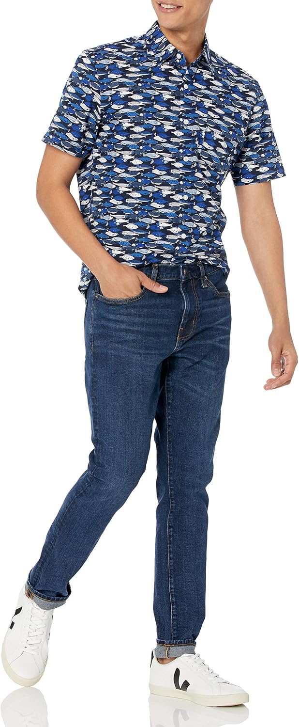 Amazon Essentials Slim-Fit Men's Short Sleeve Button Down Shirt - Image 4