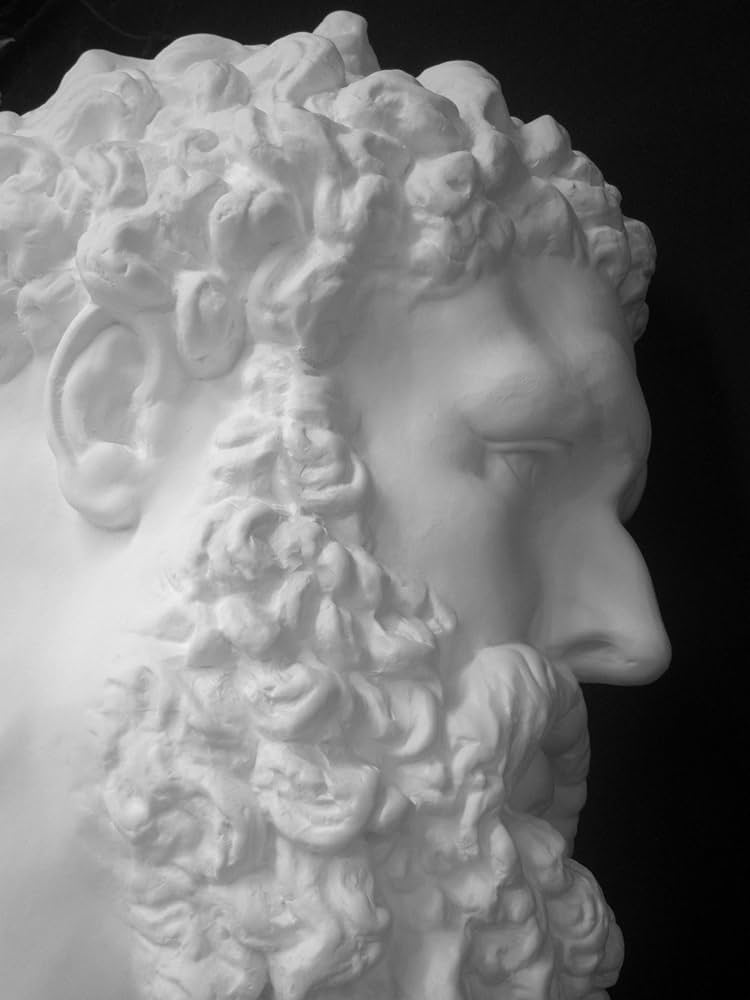 彫刻 ヘラクレス頭像 高さ50cm,美術デッサン教具,卓上 装飾品,工芸品美術品 彫刻 ヘラクレス頭像 高さ50cm,美術デッサン教具,卓上 装飾品