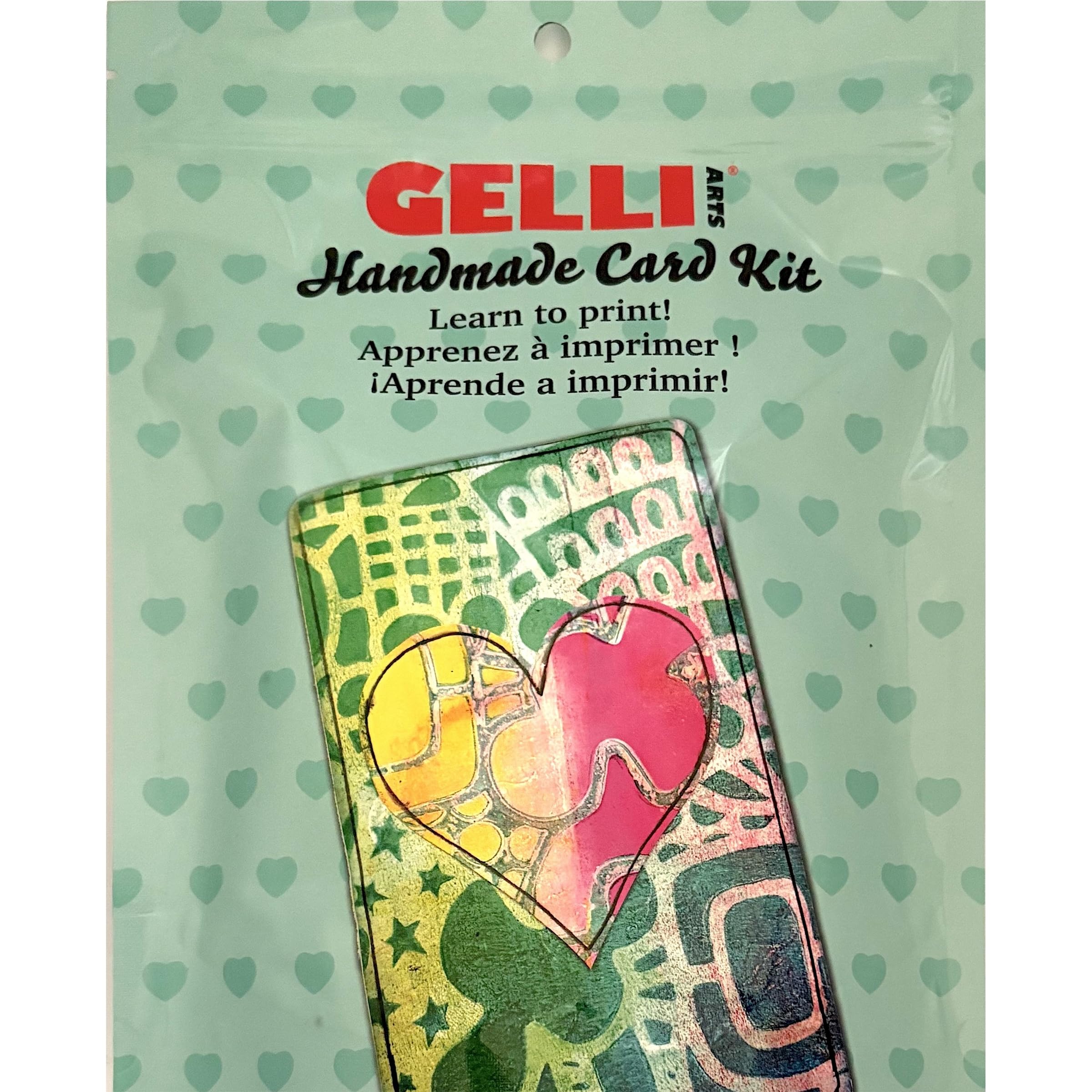 Gelli Arts Zestaw do druku żelowego DIY – zawiera 3 x 5 talerzy żelowych i materiały do ręcznie robionych kart, zabawne zajęcia rzemieślnicze dla dzieci lub dorosłych