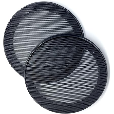 Amazon Bonito Regalo メッシュ スピーカーグリル カバー6 5インチ 16 17cm用 2個 ブラック オーディオパーツ 家電 カメラ