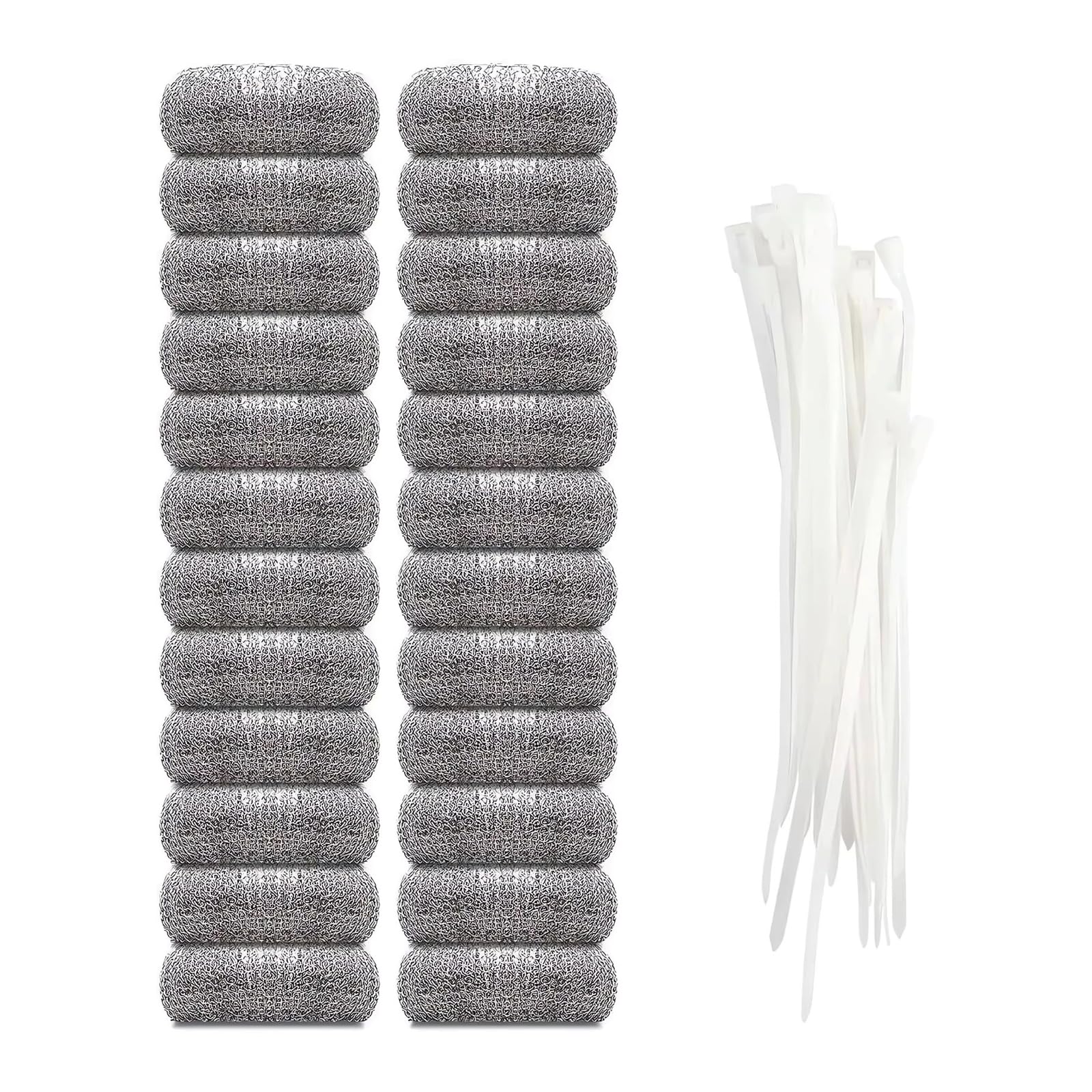 Filtres de vidange en acier inoxydable 304 pour machine à laver et éviers - Lot de 24