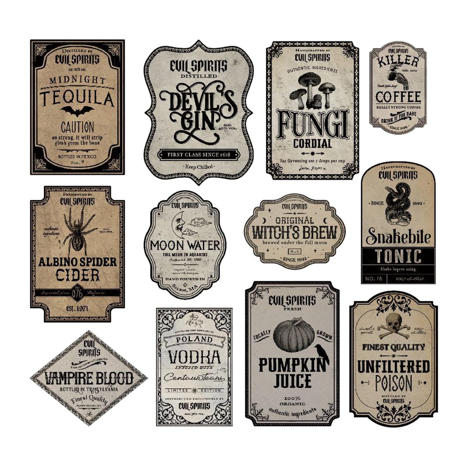 Etiquetas adhesivas para botellas de licor - Pegatinas de vinilo impermeables personalizadas para vino, whisky, vodka