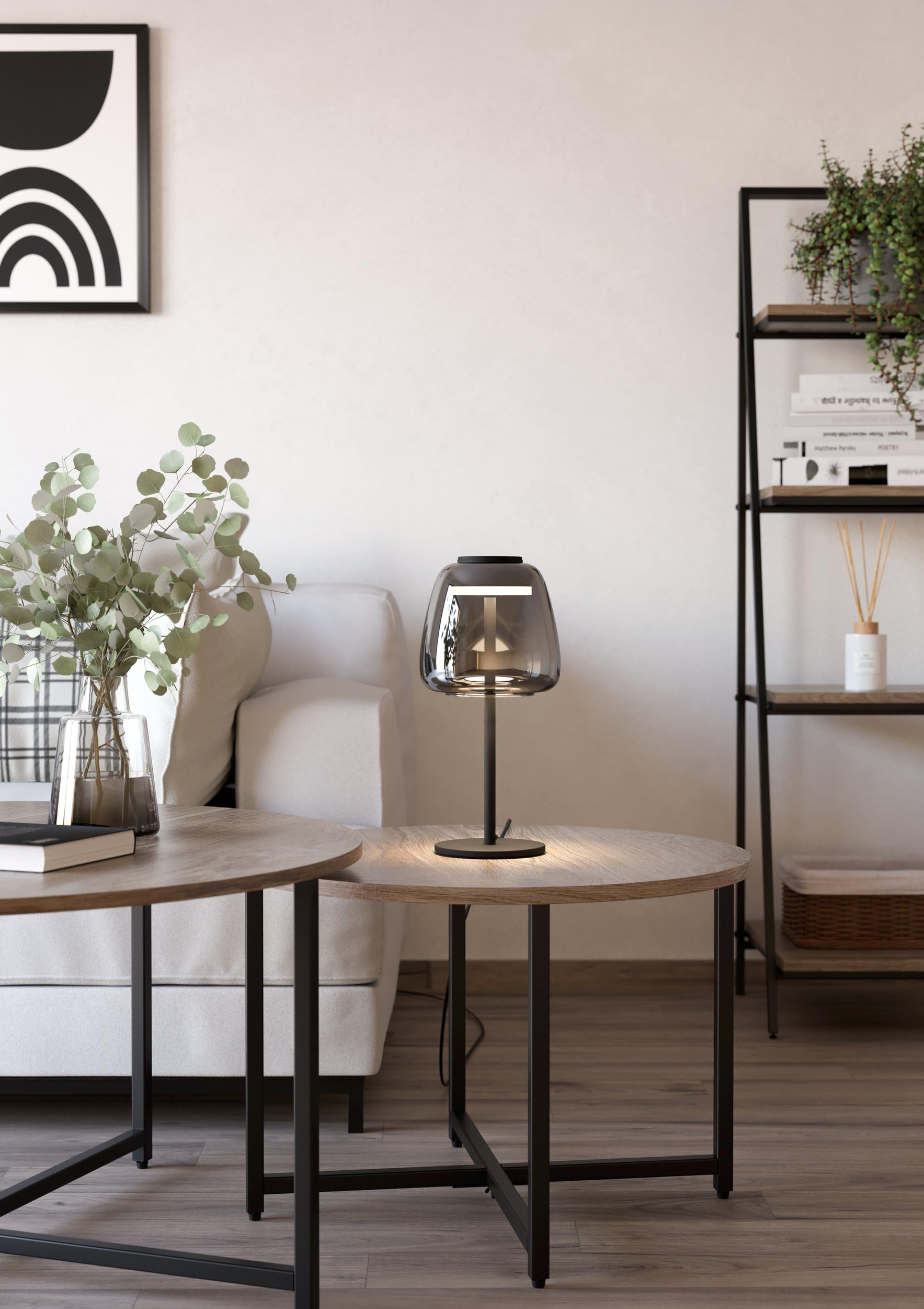 Eglo connect.z Smart-Home LED lampada da tavolo Alfero-Z, illuminazione | ZigBee + Matter, controllo app e vocale Alexa, luce regolabile (bianco caldo-freddo), RGB, dimmerabile