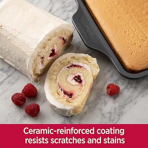 Miniatura 7 de All-Clad Pro-Release - Molde antiadherente para hornear, de 10 x 15 pulgadas, apta para horno, media hoja de 450 F, bandeja de galletas, bandeja