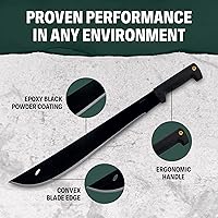 Vista 4 de Condor Tool & Knife, Machete El Salvador, hoja de 18 pulgadas, mango de polipropileno con funda