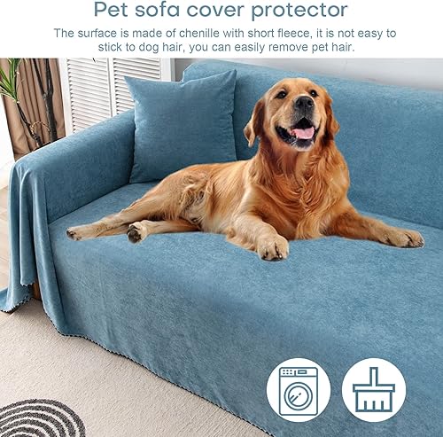 Miniatura 10 de Foreate Funda de sofá impermeable para sofá seccional, manta extra ancha  Protector de muebles contra arañazos para gatos, protector de sofá para