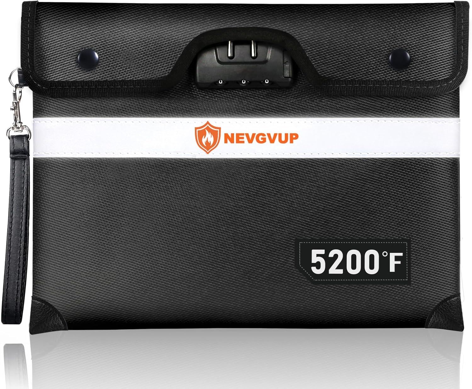 Amazon.com: 5200°F Upgraded Fireproof Document Bag with Lock, Fireproof ...