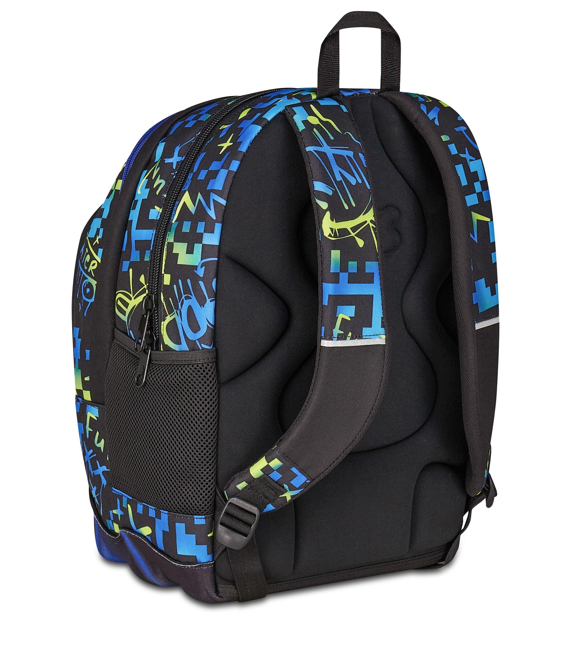 Seven Sac à Dos d'école Double, Bleu, Double Compartiment de 31 L, avec Poche pour PC, Poche pour Bouteille d'eau et Poche avec Organisateur, Sac à Dos d'école Moyenne et supérieure, Sac à Dos garçon